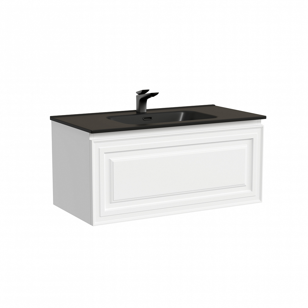Тумба под раковину Sancos Самая / Very 89x44,5x40,6 подвесная, один ящик, белый матовый / bianco — МЕБ009270 — фото 1