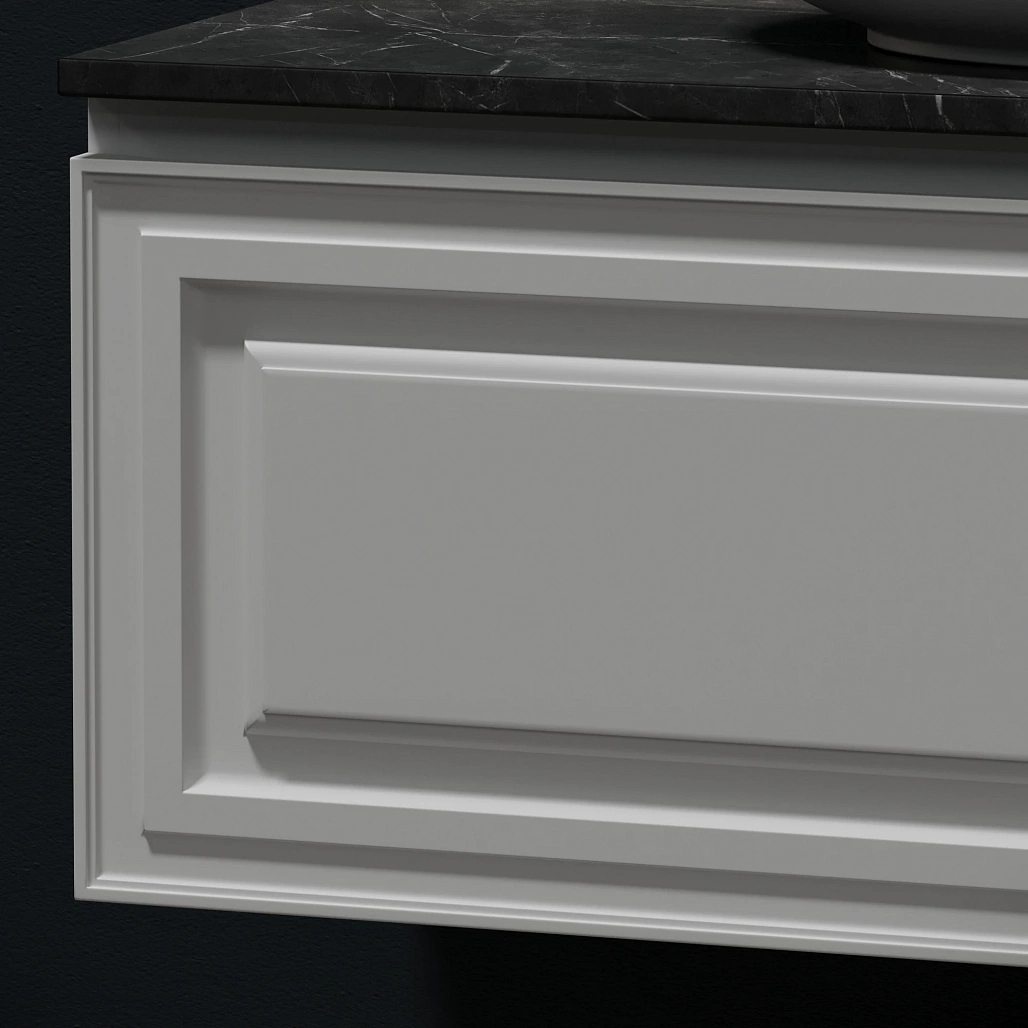 Тумба под столешницу Sancos Самая / Very 99,5x44,5x40,6 подвесная, белый матовый / bianco, столешница без отверстия под смеситель, черное небо / black sky — МЕБ009977 — фото 8