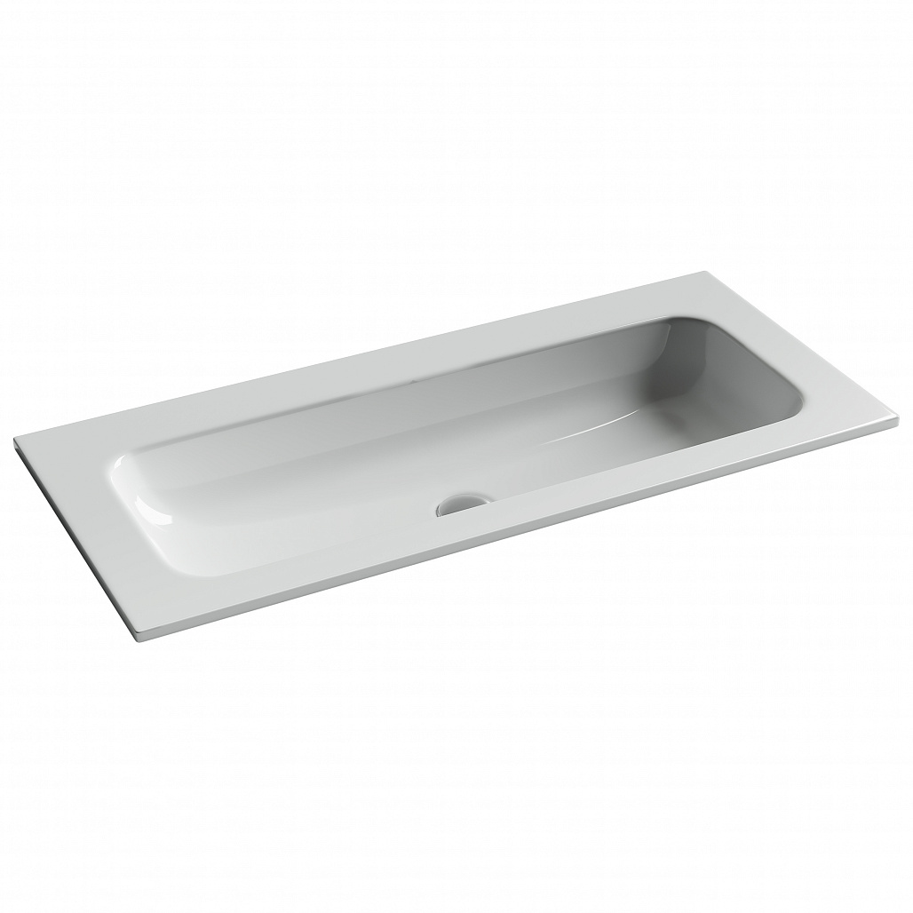 Раковина мебельная Ceramicanova Грация / Grace 101x45,7x13,7 без перелива, без отверстия под смеситель, прямоугольная, белый — РАК010048 — фото 1