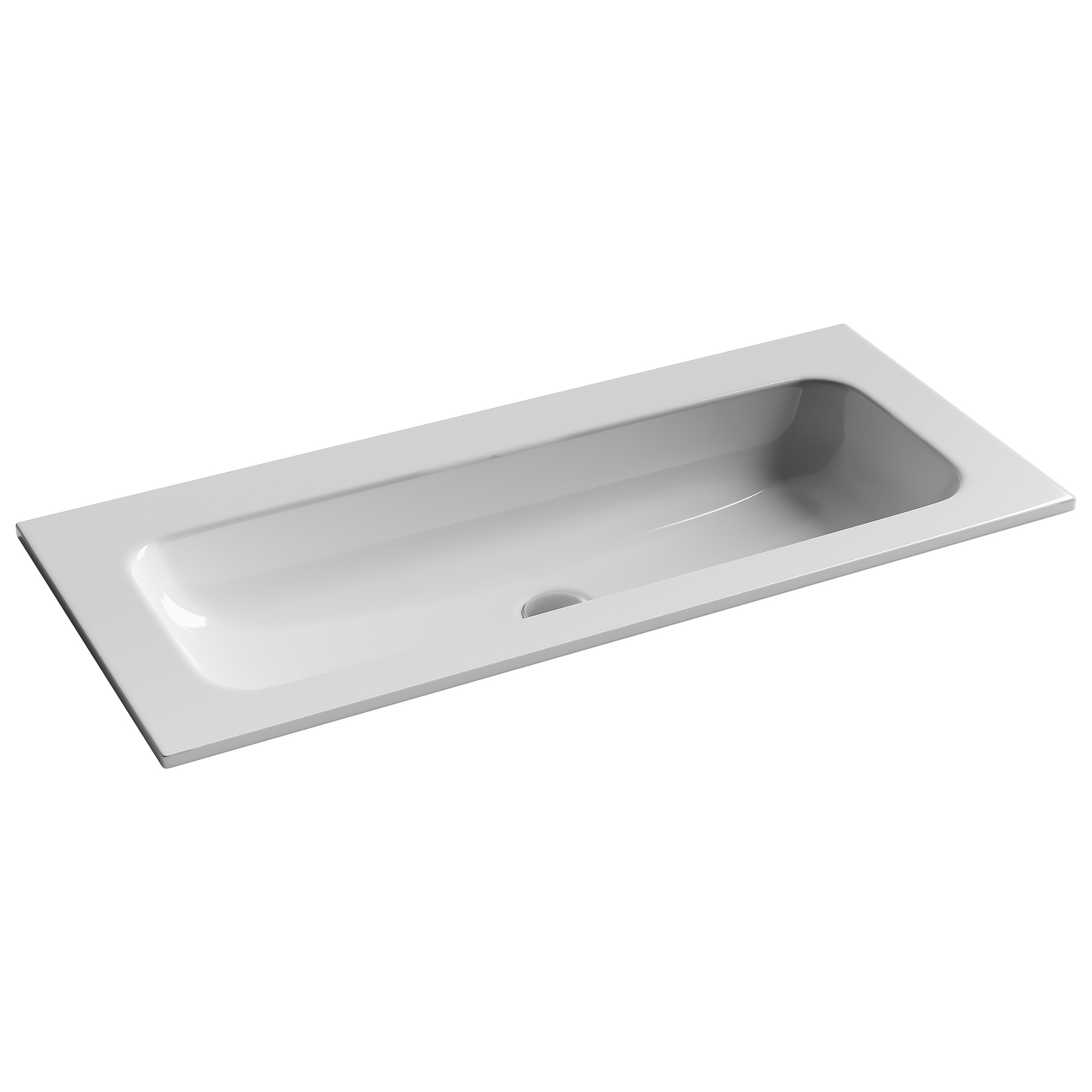 Раковина мебельная Ceramicanova Грация / Grace 101x45,7x13,7 без перелива, без отверстия под смеситель, прямоугольная, белый — РАК010048 — фото 1