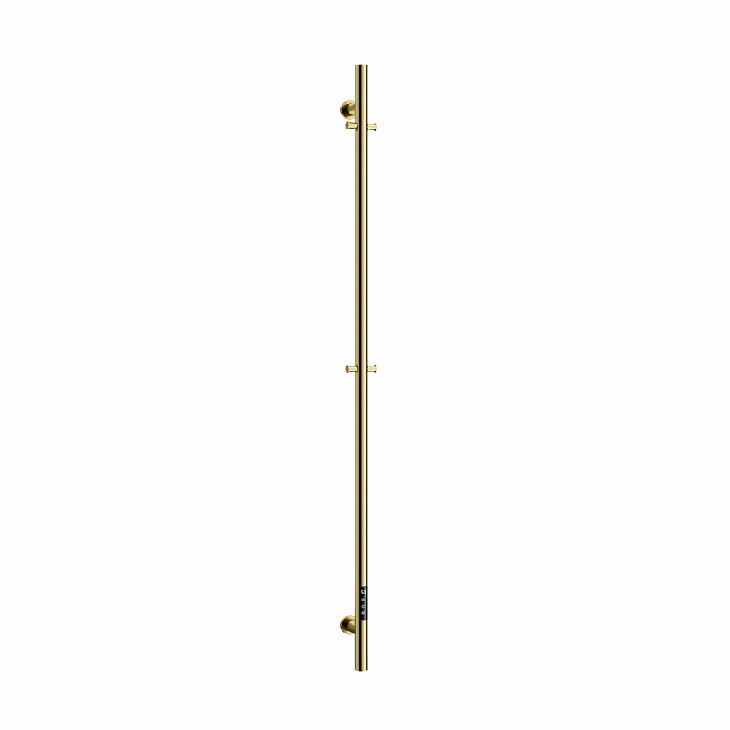 Полотенцесушитель электрический Sancos Этна / Etna SC13001BG 150x3 I-образный, вакуумное напыление (PVD-покрытие), брашированное золото