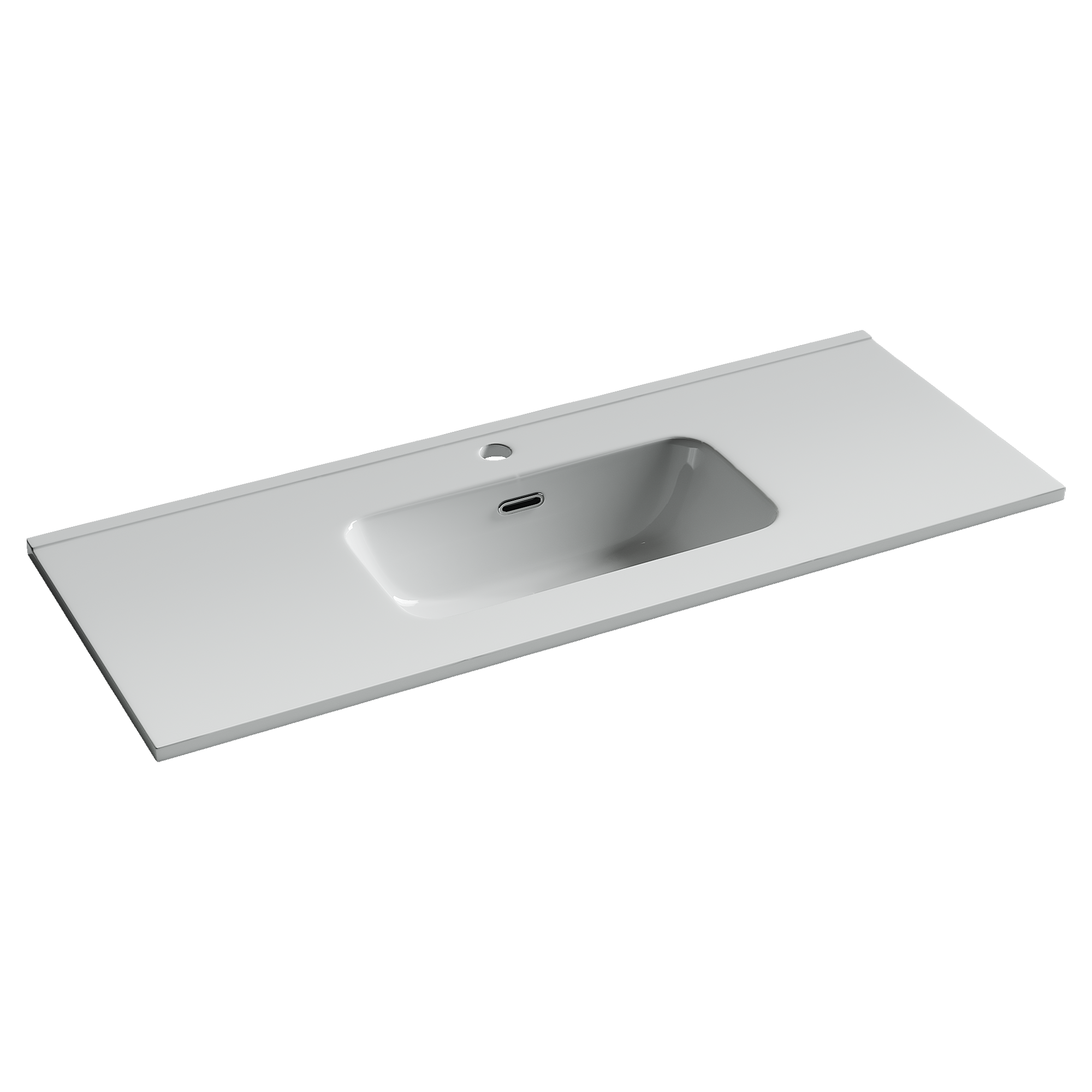 Раковина мебельная Ceramicanova Компакт / Compact 101x39,5x17 со сливом переливом, с отверстием под смеситель, прямоугольная, белый — РАК010025 — фото 1
