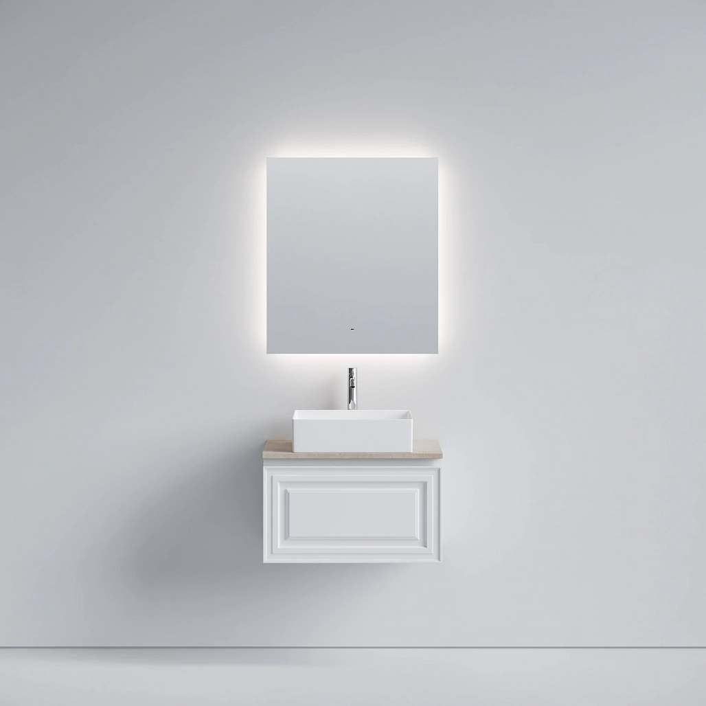 Тумба под столешницу Sancos Самая / Very 69x44,5x40,6 подвесная, белый матовый / bianco, столешница с отверстием под смеситель, креман / kreman — МЕБ009662 — фото 2