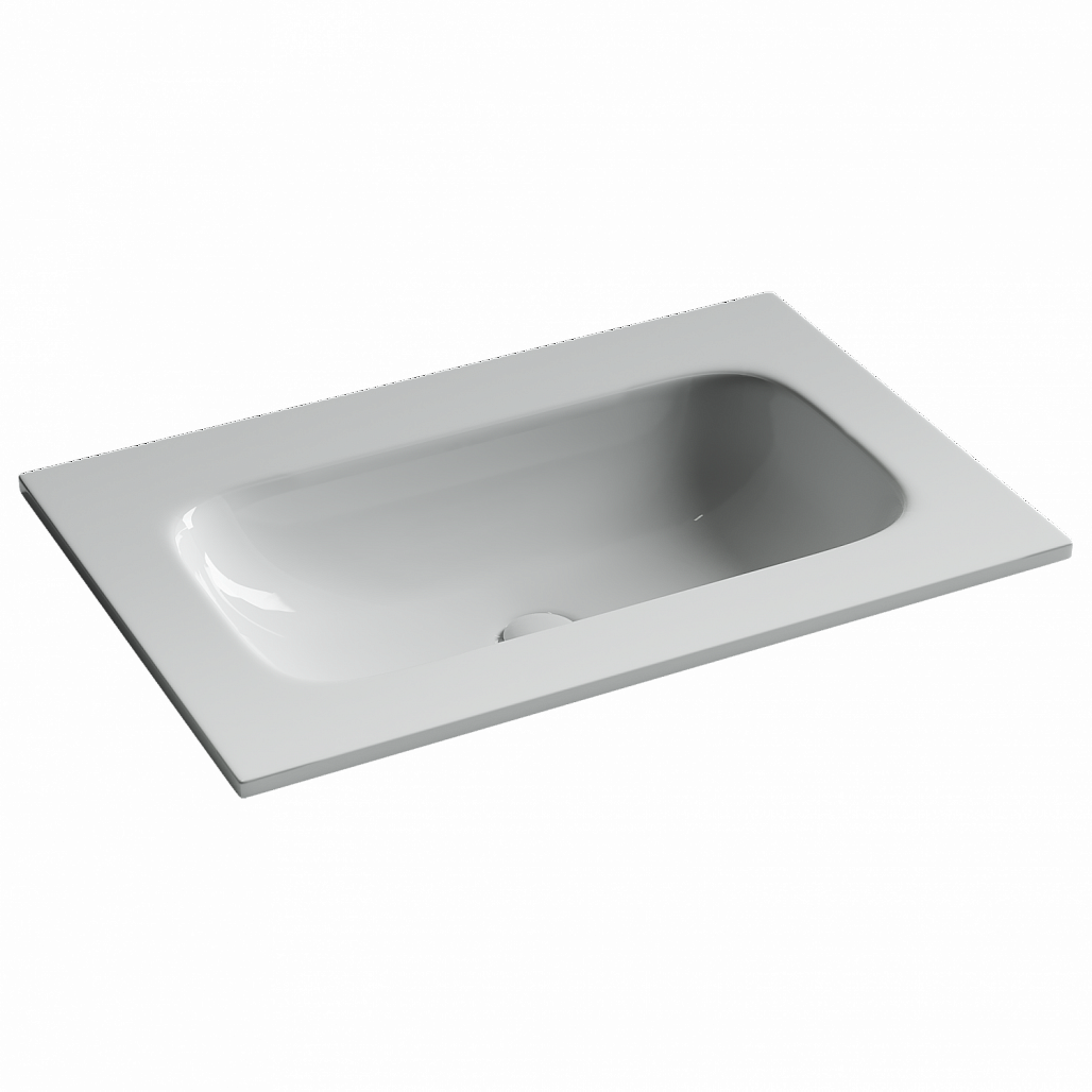 Раковина мебельная Ceramicanova Грация / Grace 71x45,7x13,7 без перелива, без отверстия под смеситель, прямоугольная, белый — РАК010084 — фото 1