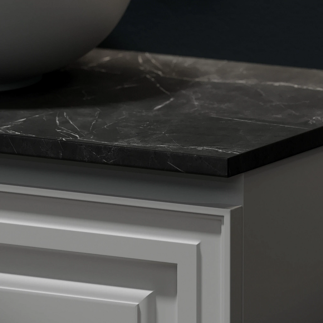 Тумба под столешницу Sancos Самая / Very 99,5x44,5x40,6 подвесная, белый матовый / bianco, столешница без отверстия под смеситель, черное небо / black sky — МЕБ009977 — фото 10