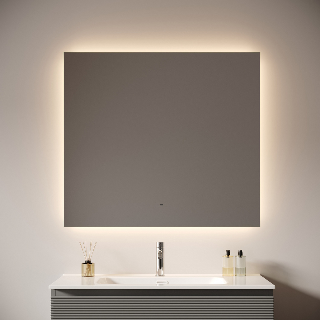 Зеркало Sancos Поле 2.0 / Square 2.0 90x70 светодиодная подсветка 2700K/4000K/5000K, управление взмахом руки, диммируемая регулировка подсветки — ЗЕР010418 — фото 5