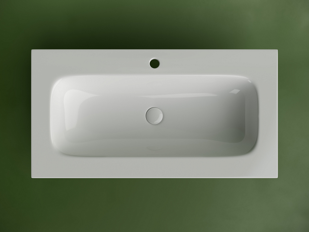 Раковина мебельная Ceramicanova Грация / Grace 91x45,7x13,7 без перелива, с отверстием под смеситель, прямоугольная, белый — РАК010088 — фото 3