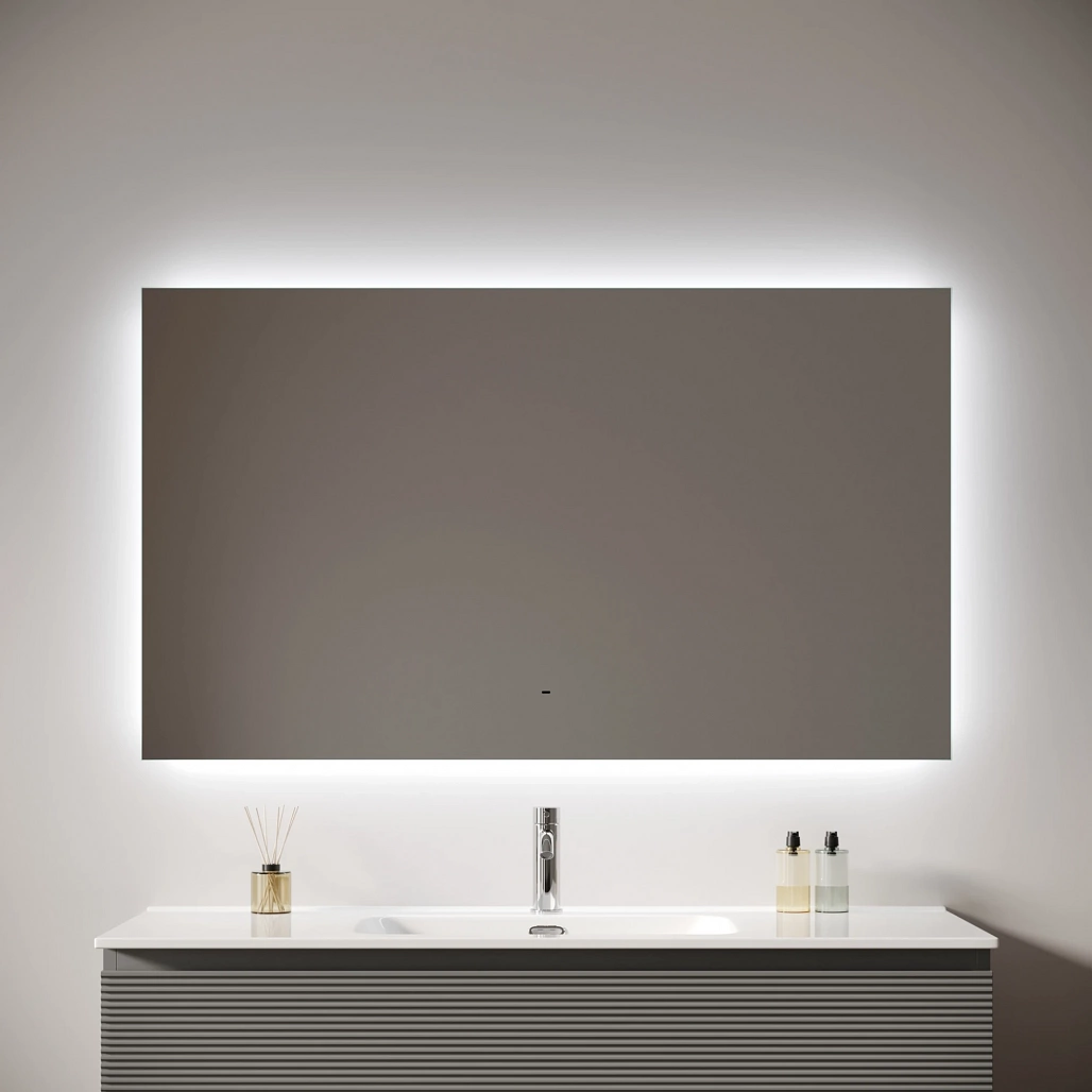 Зеркало Sancos Поле 2.0 / Square 2.0 120x70 светодиодная подсветка 2700K/4000K/5000K, антизапотевание, управление взмахом руки, диммируемая регулировка подсветки — ЗЕР010397 — фото 3
