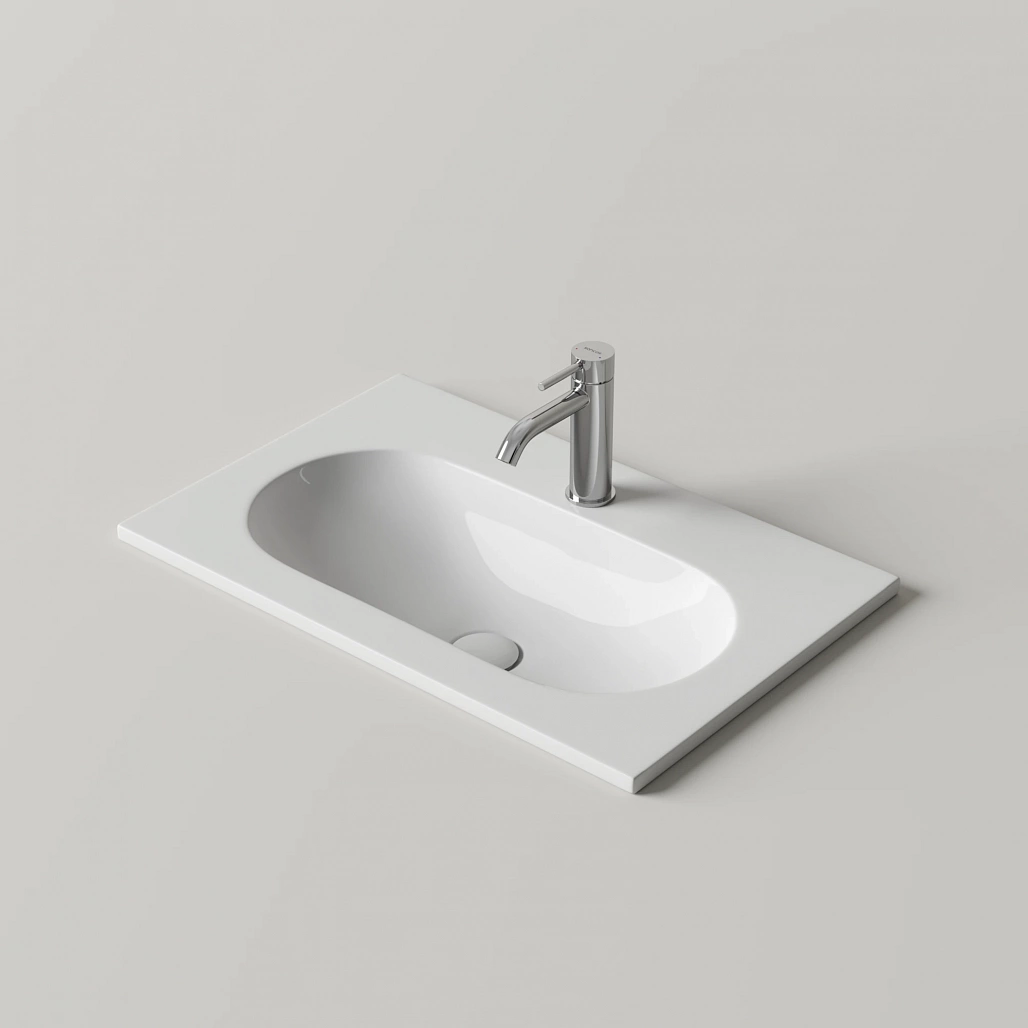 Раковина накладная Ceramicanova Калиста / Calista 61x39,5x12 без перелива, с отверстием под смеситель, прямоугольная, белый — РАК010013 — фото 4