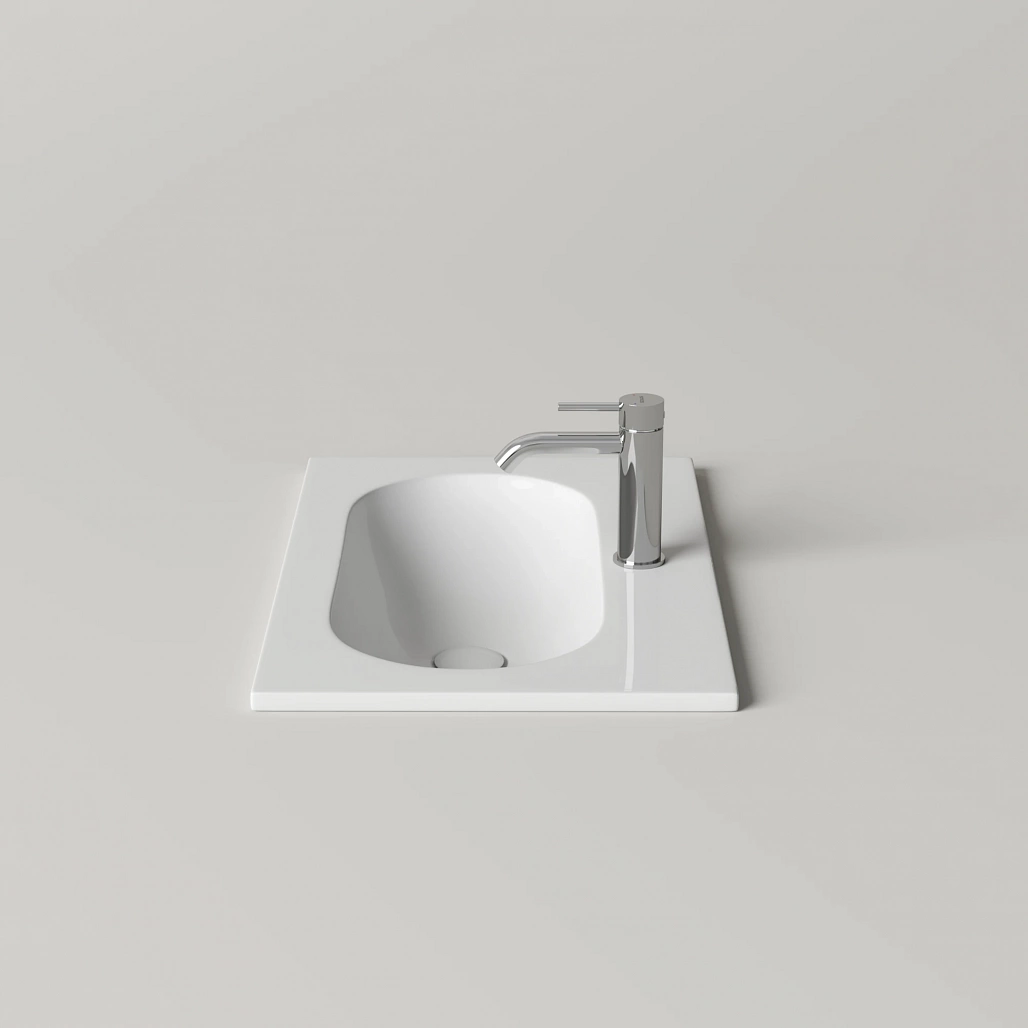 Раковина накладная Ceramicanova Калиста / Calista 61x39,5x12 без перелива, с отверстием под смеситель, прямоугольная, белый — РАК010013 — фото 3