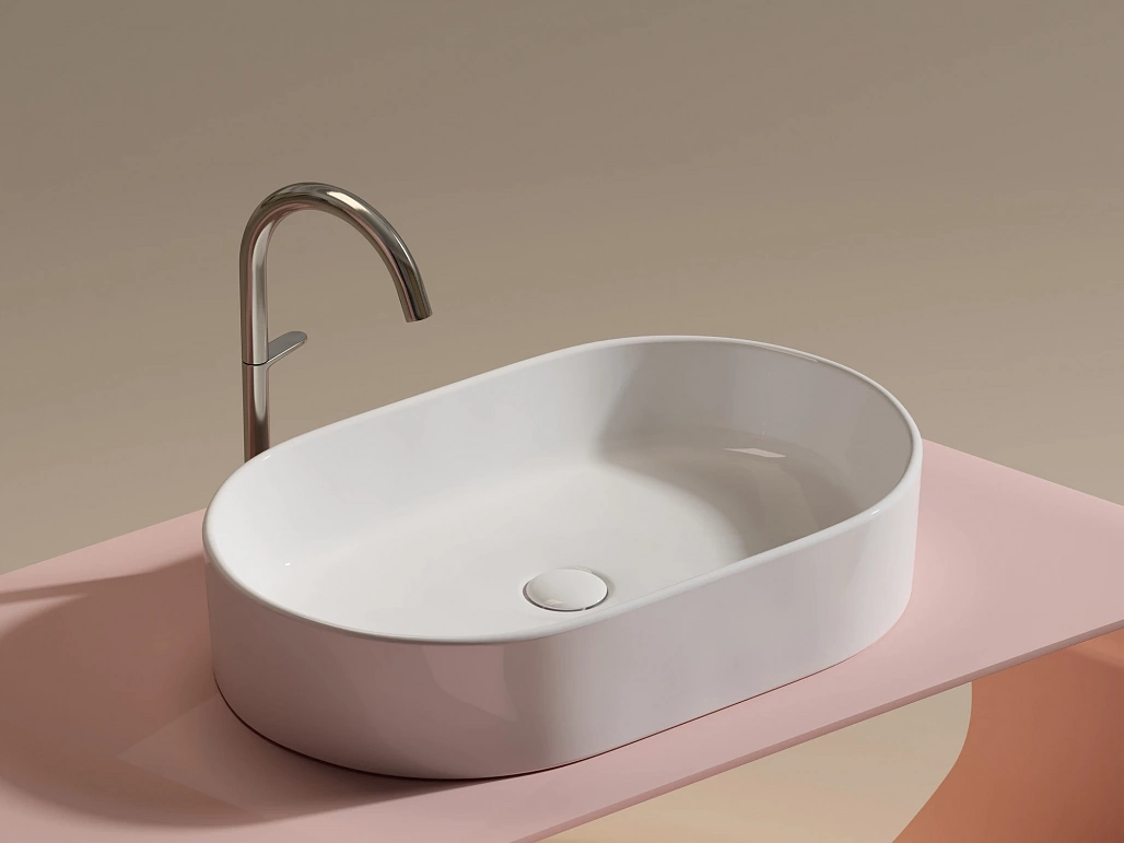 Раковина накладная Ceramicanova Элемент / Element 60,8x38,5x12,2 без перелива, овальная, белый — РАК010103 — фото 3