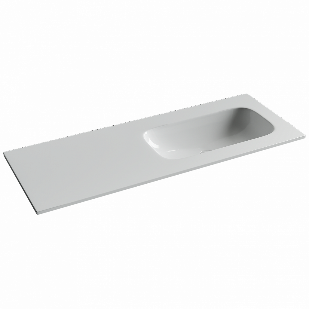 Раковина накладная Ceramicanova Грация (Grace) чаша справа, 1210x457x137, белый, CN7021wx