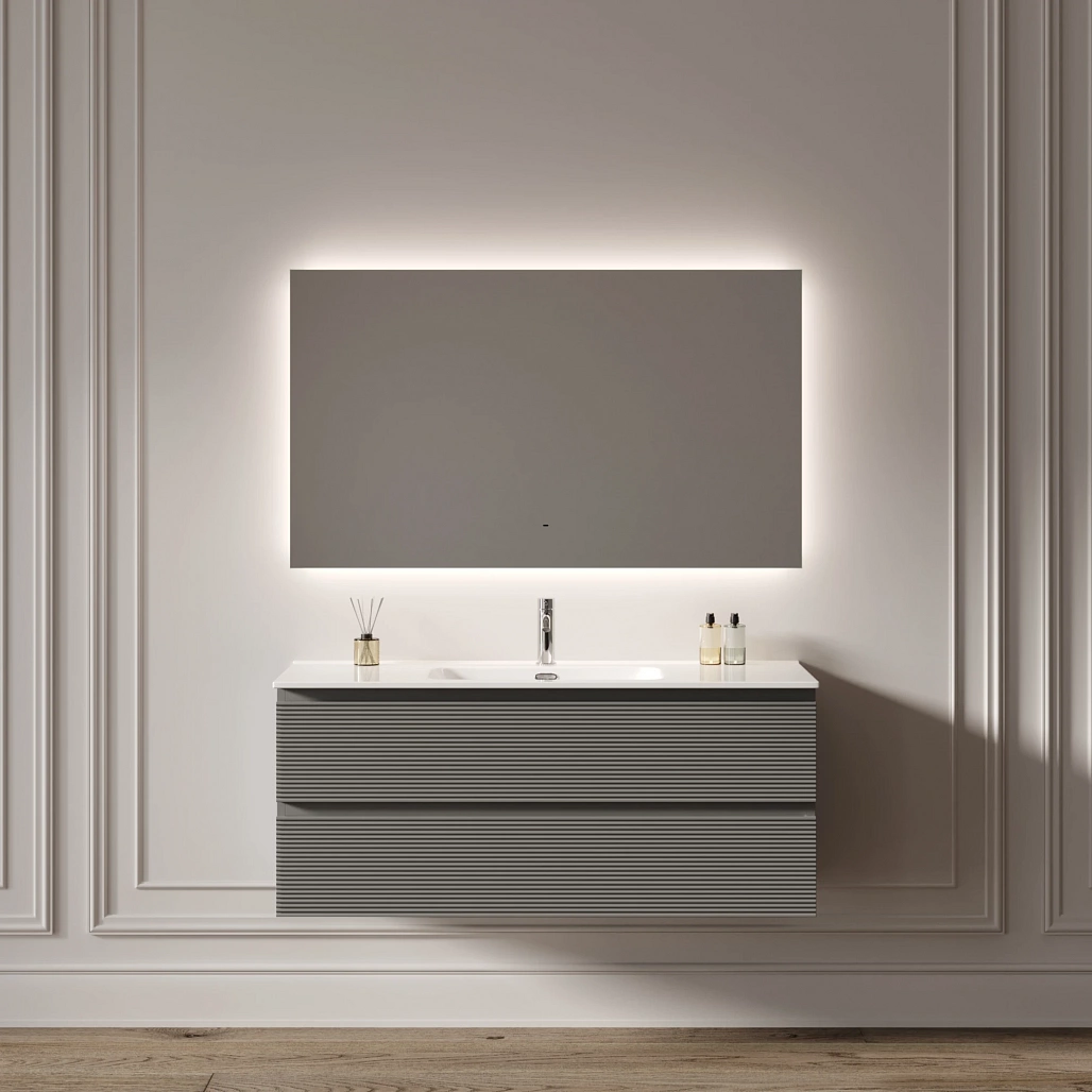 Зеркало Sancos Поле 2.0 / Square 2.0 120x70 светодиодная подсветка 2700K/4000K/5000K, антизапотевание, управление взмахом руки, диммируемая регулировка подсветки — ЗЕР010397 — фото 7